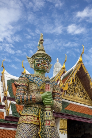 Giant Guardian Wat Phra Kaew Grand Palace Bangkokの写真素材
