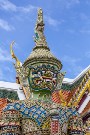 Guardian Giant Wat Phra Kaew Grand Palace Bangkokの写真素材