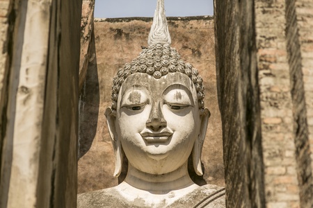 Ancient buddha statue  Sukhothai Historical Park, Sukhothai Province, Thailandの写真素材