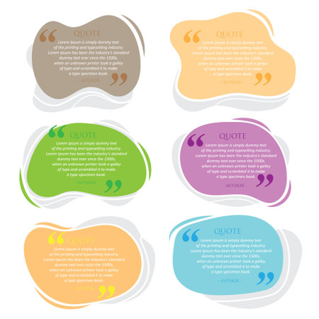 Speech bubble collection for quote. Isolated text balloon vector illustration.のイラスト素材