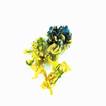 Fried  vegetable on awhite backgroundの写真素材