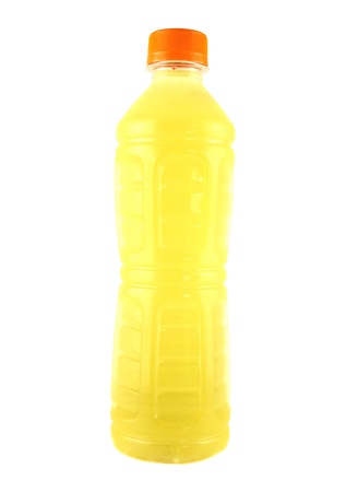 Green tea bottle on a white backgroundの写真素材