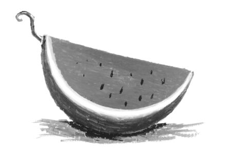 Watermelon Drawingの写真素材