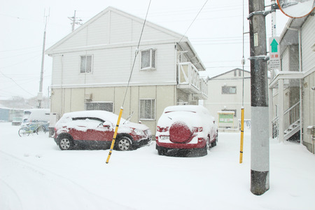 Japan- Feb08   The heaviest snow in decades in Tokyo and other areas of Japan  , On FEB 08, 2014 in  Japanのeditorial素材
