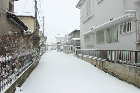 Japan- Feb08   The heaviest snow in decades in Tokyo and other areas of Japan  , On FEB 08, 2014 in  Japanの写真素材
