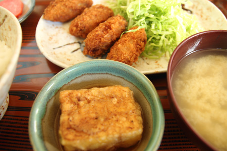 Japanese cuisine, Deep fried oysterの写真素材
