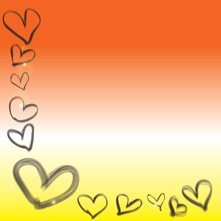 abstract black heart on a colorful backgroundのイラスト素材