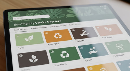Close-up view of a tablet pc with environmental sustainability website on the screen. All screen...