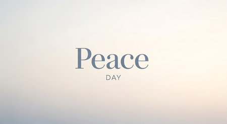 Peace Day background with text in pastel colors. Vector illustration.の写真素材