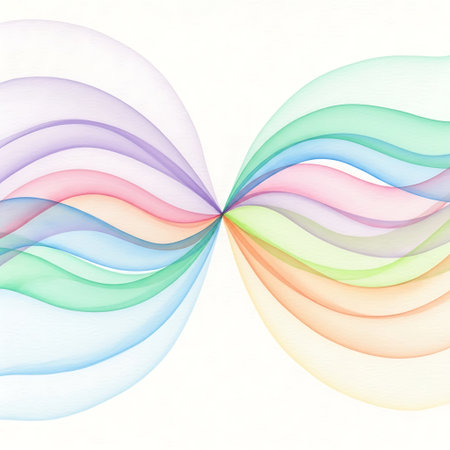 abstract colorful waves on white background - illustration for your creative designの写真素材
