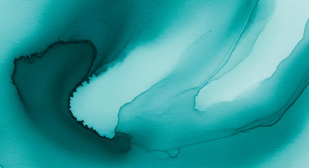 Turquoise abstract watercolor background for your design.の写真素材