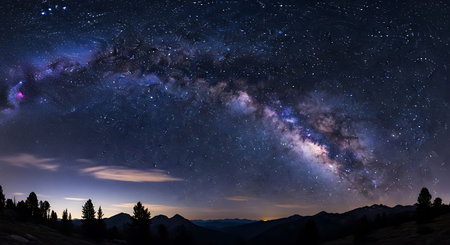 Milky way galaxy with stars and space dust in the universe.
