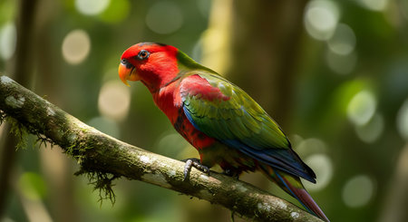 Parrot in the rainforest of Costa Rica, Central America.の写真素材