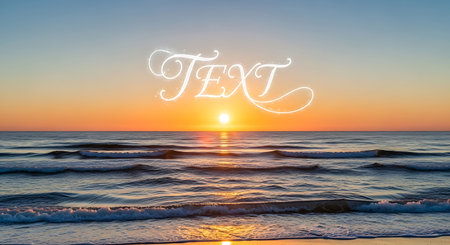 \Sunset with the word \"\"love\"\" on the beach\""の写真素材