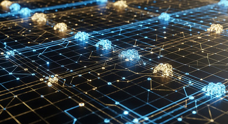 3d rendering of abstract technology background with circuit board. Network conceptの写真素材