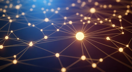 Abstract connection dots and lines. Technology background. Network concept. 3d renderingの写真素材