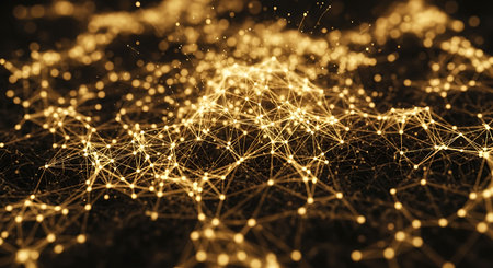 Abstract technology background. Big data visualization. Network connection structure. 3D rendering