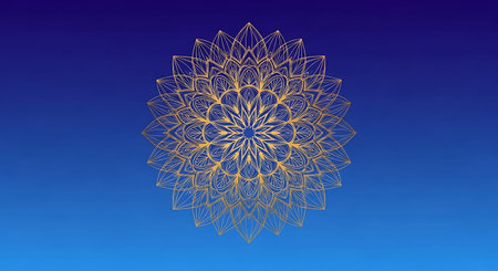 Mandala. Ethnic decorative element. Hand drawn backdrop. Islam, Arabic, Indian, ottoman motifs.の写真素材