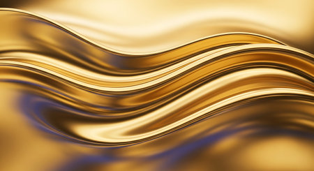golden silk background with some smooth lines in it (3d render)