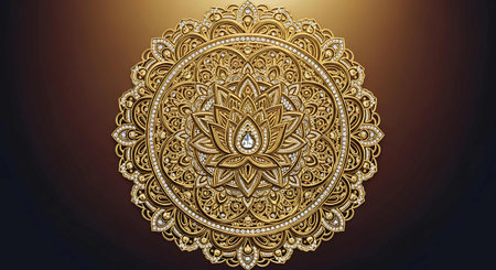 Ornament beautiful card with mandala. Geometric circle element made in vectorの写真素材