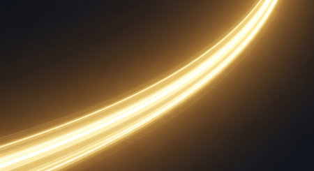 Abstract light lines background. Glowing streaks on a dark background.の写真素材