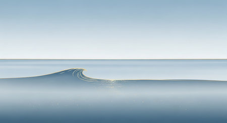 Blue sea water surface with waves and ripples. 3d rendering
