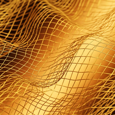 Golden abstract background with smooth lines. 3d rendering, 3d illustration.