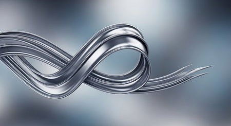Abstract silver background. 3d rendering, 3d illustration. Computer digital drawing.の写真素材