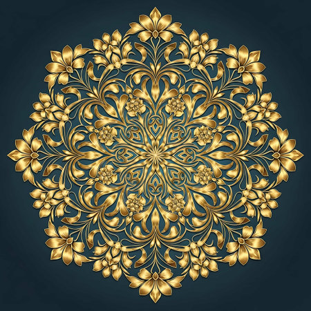 Ornament beautiful card with mandala. Geometric circle element made in vectorの写真素材