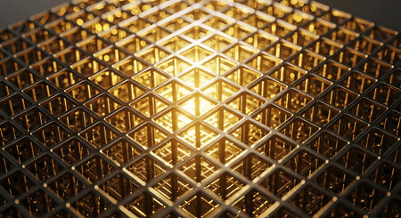 3d rendering of abstract geometric composition,digital art works. 3d illustration.の写真素材