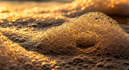 Golden 3d abstract background with polygonal shapes. Design element.の写真素材