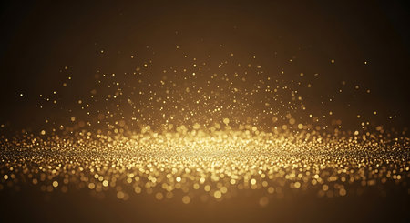 Gold glitter abstract bokeh light background. 3D Renderingの写真素材