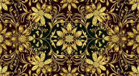 Seamless floral pattern in the style of Baroque.の写真素材