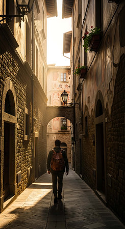 Street in the old townの写真素材