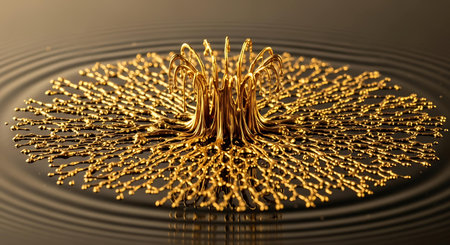 3D illustration of abstract fractal for creative design looks like oil drop