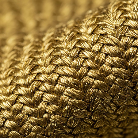 close up of woven rattan texture for background. yellow tone.の写真素材