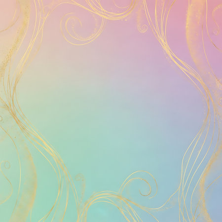 abstract background with swirls and curves in pastel colors.の写真素材