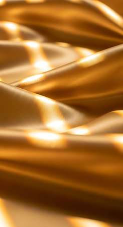 golden satin background close up macro photo with shallow depth of fieldの写真素材