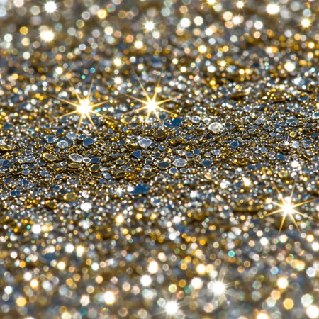 golden glitter vintage lights background. gold and silver. defocused