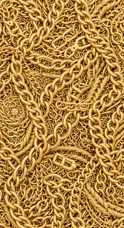 Gold chain background. Gold chain texture. Gold chain background. Gold chain background