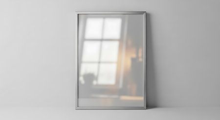 3d rendering of a white window with a view of the windowの写真素材