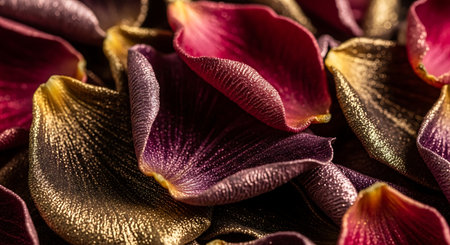 Close up of rose petals for background. Selective focus.の写真素材