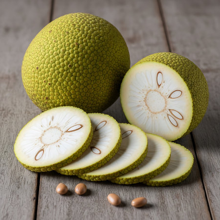 Pomelo fruit on wooden background. Green pomelo.