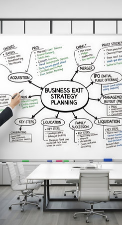 Businesswoman drawing business plan concept on whiteboard. 3D Rendering
