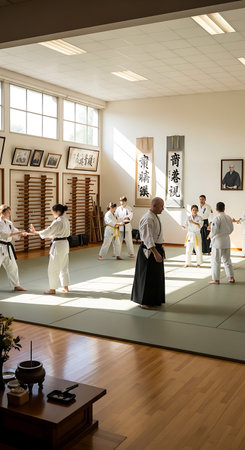 Tae Kwon Do student practicing in a room at the university