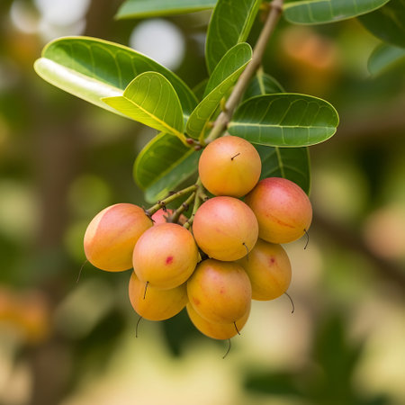 Carissa carandas, Carissa carandas fruits on treeの写真素材