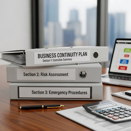 Office binders with business and finance conceptual words. 3D rendering.の写真素材
