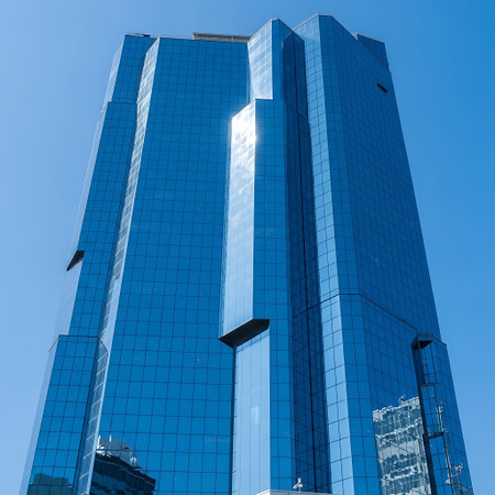 Modern skyscrapers in business district of Moscow city, Russia.