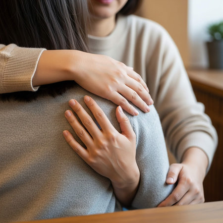 Young woman suffering from stomach ache.の写真素材