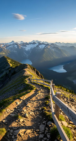 Mountains in Alaska, United States. Beautiful summer panorama.